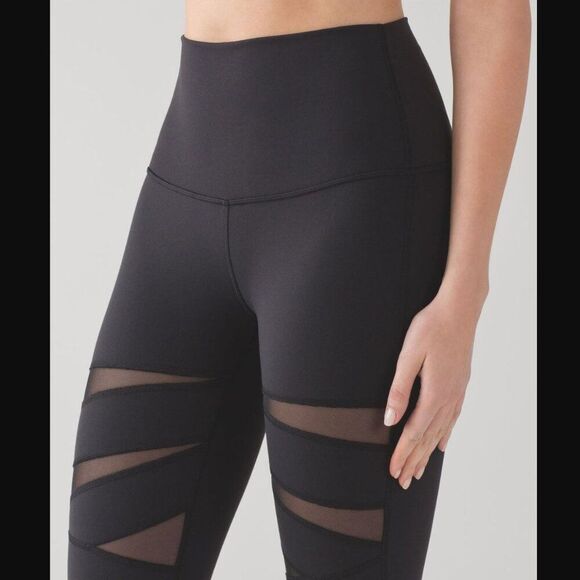 Lululemon Wunder Under Pant Hi-Rise Tech Mesh Size 6 - Picture 10 of 10